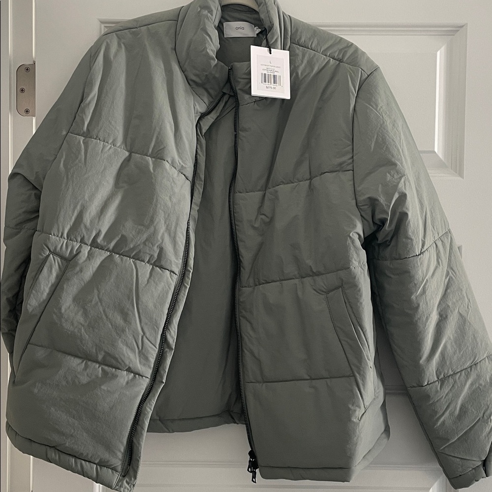 Onia Lightweight Puffer Jacket | Sage